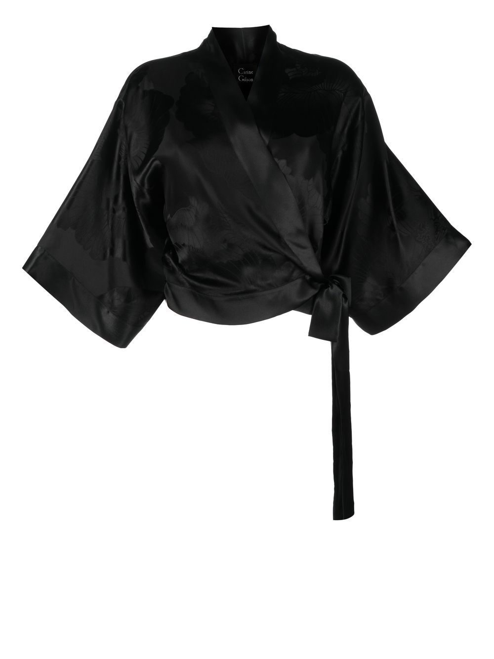 Carine Gilson silk jacquard-pattern blouse - Black von Carine Gilson