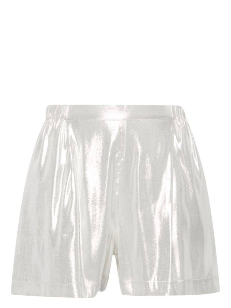 Carine Gilson wide-leg lurex pyjama shorts - Silver von Carine Gilson