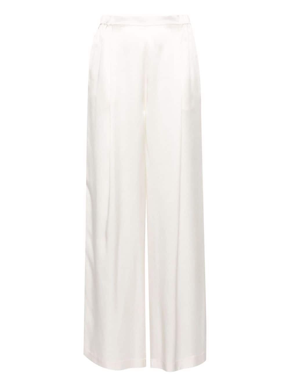 Carine Gilson wide-leg silk pyjama trousers - White von Carine Gilson
