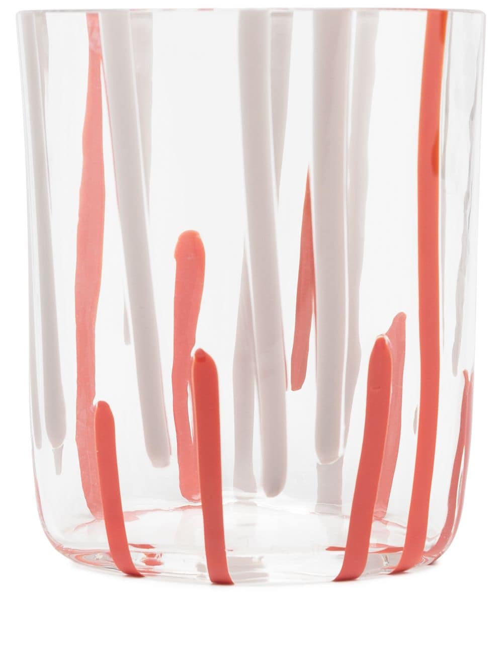 Carlo Moretti abstract stripe print glass - White von Carlo Moretti