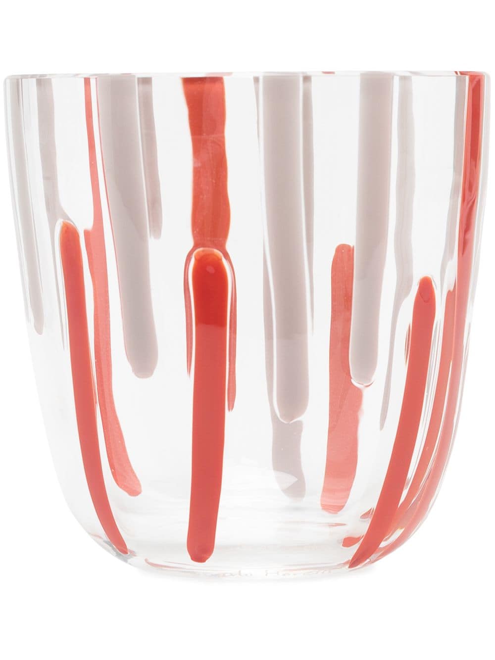 Carlo Moretti abstract stripe print glass - White von Carlo Moretti