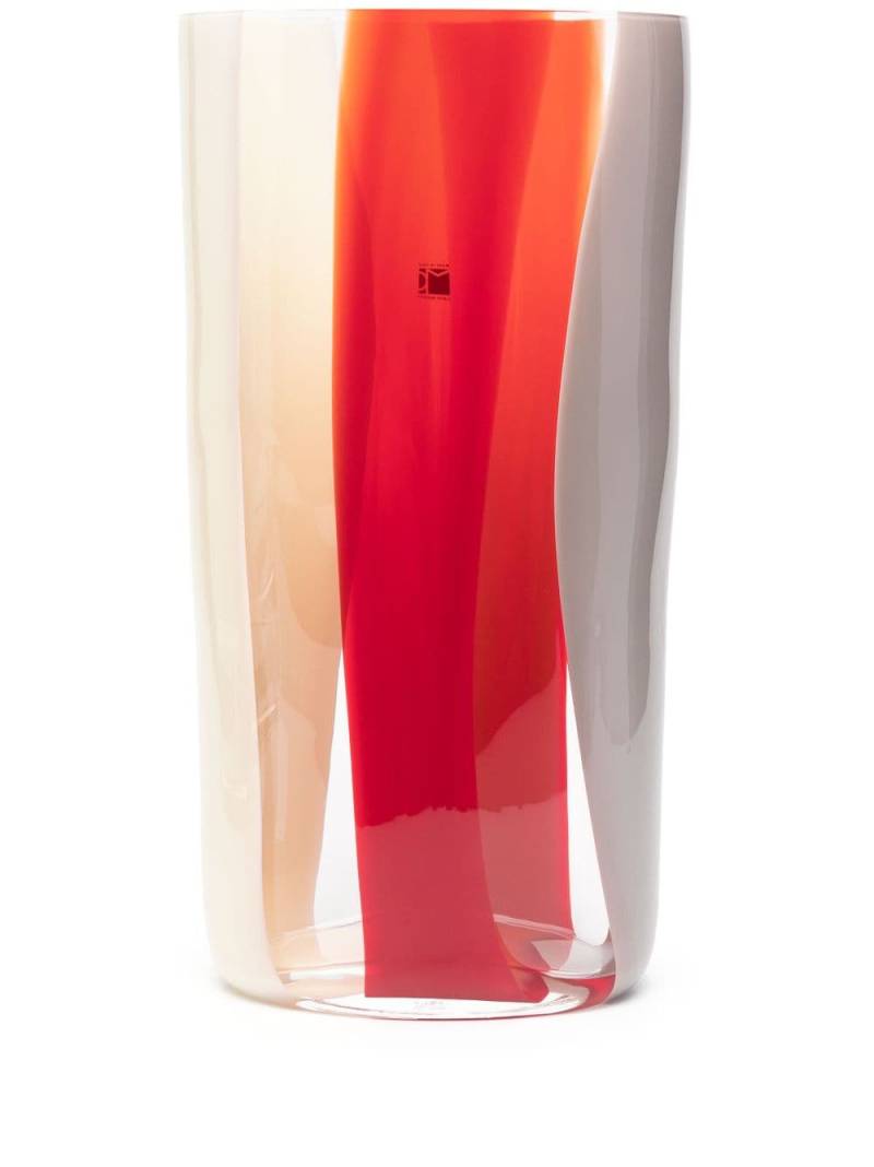 Carlo Moretti stripe-print vase - Pink von Carlo Moretti
