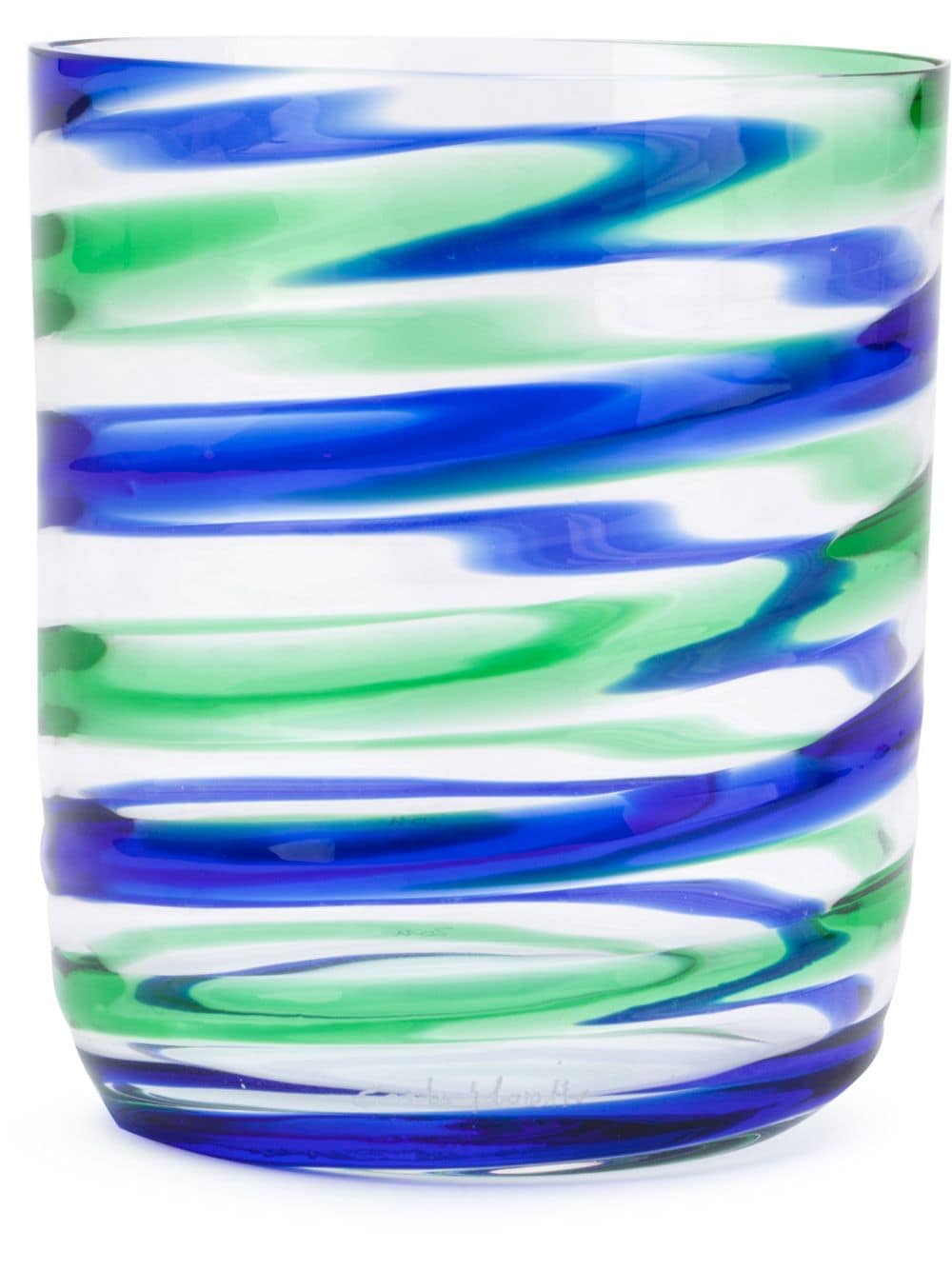 Carlo Moretti striped drinking glass - Blue von Carlo Moretti