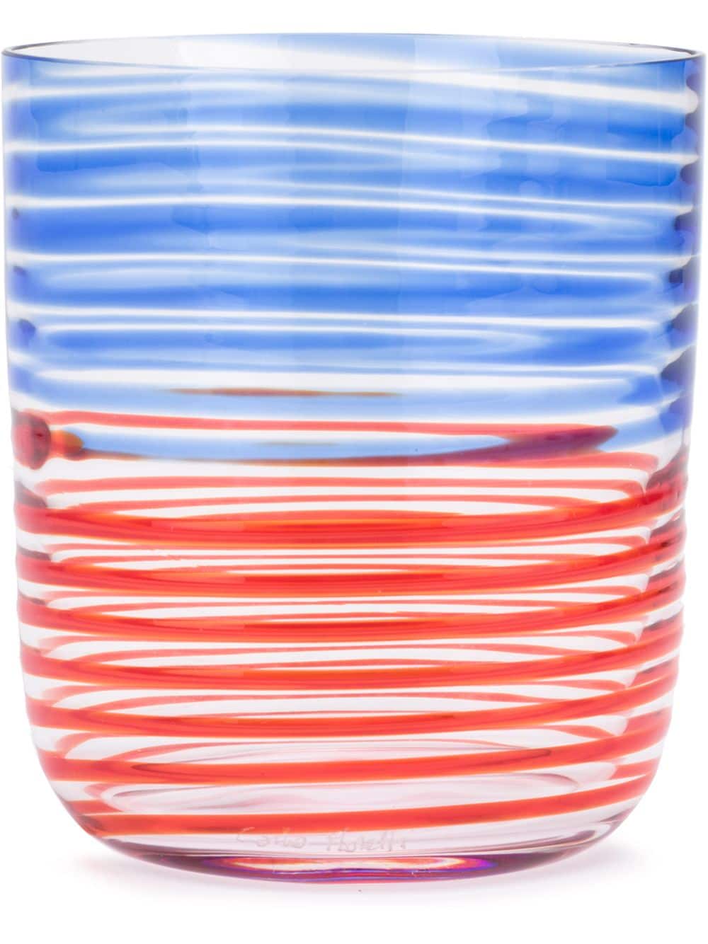 Carlo Moretti striped glass - Blue von Carlo Moretti