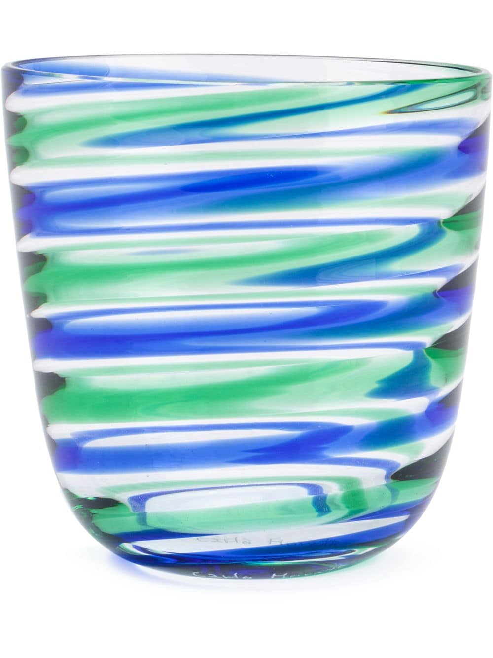 Carlo Moretti striped glass - Blue von Carlo Moretti