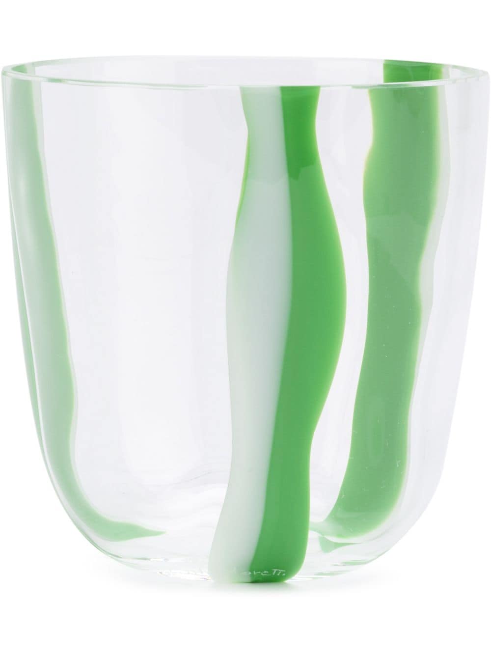 Carlo Moretti striped glass - Green von Carlo Moretti