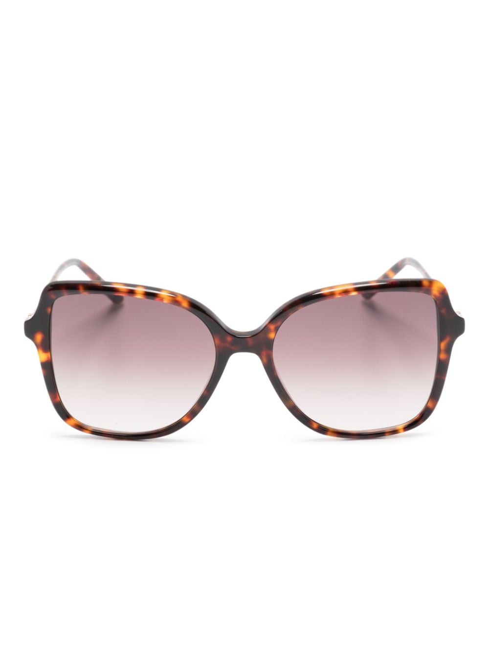 Carolina Herrera Hero crystal-embellished oversize-frame sunglasses - Brown von Carolina Herrera