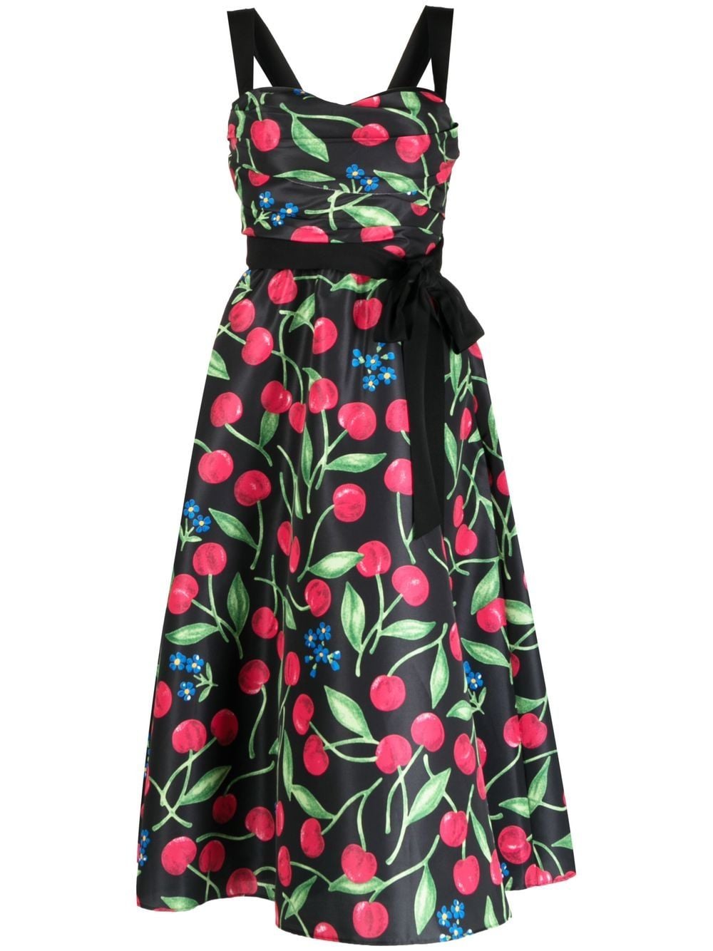 Carolina Herrera all-over cherry-print dress - Black von Carolina Herrera