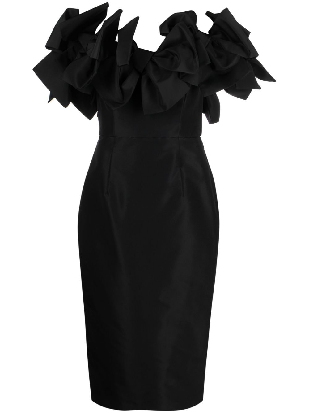 Carolina Herrera bow-detail strapless midi dress - Black von Carolina Herrera