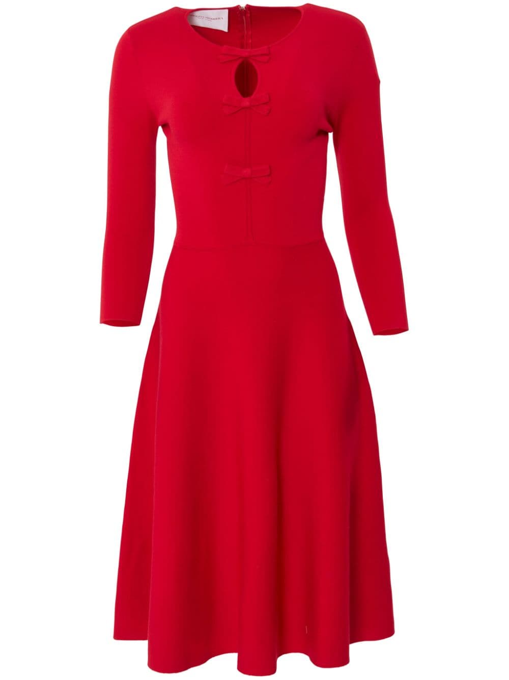 Carolina Herrera bow-detail wool midi dress - Red von Carolina Herrera