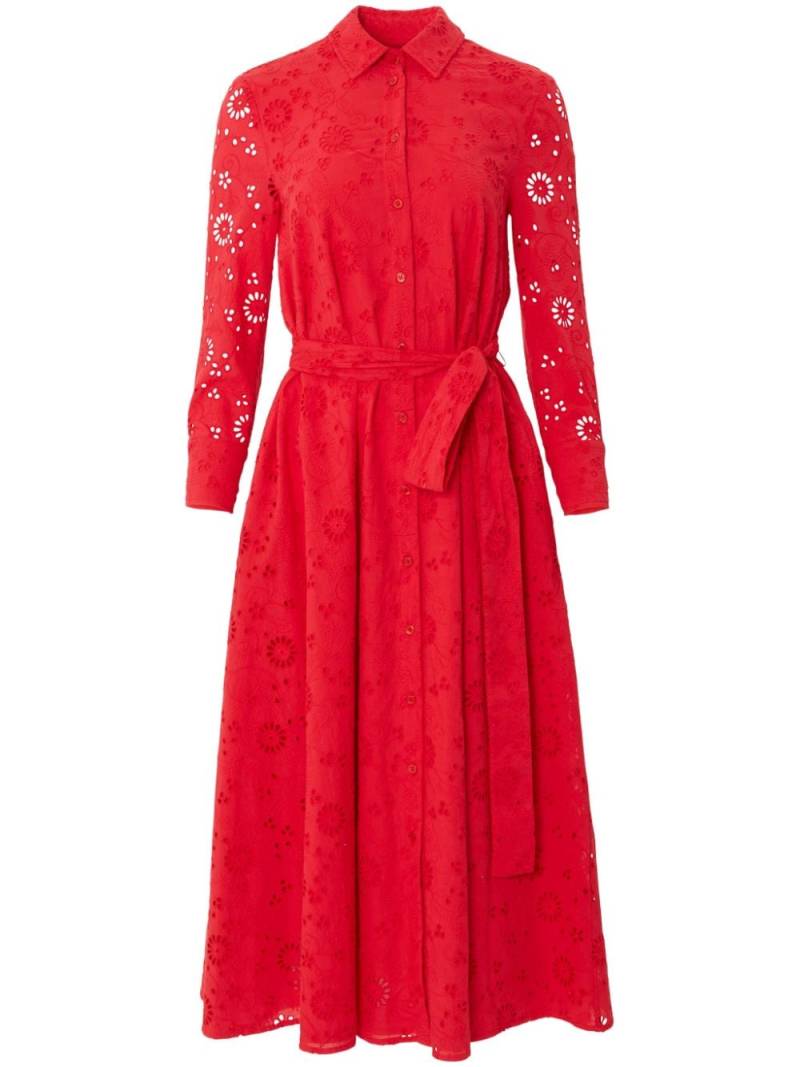 Carolina Herrera broderie-anglaise cotton dress - Red von Carolina Herrera