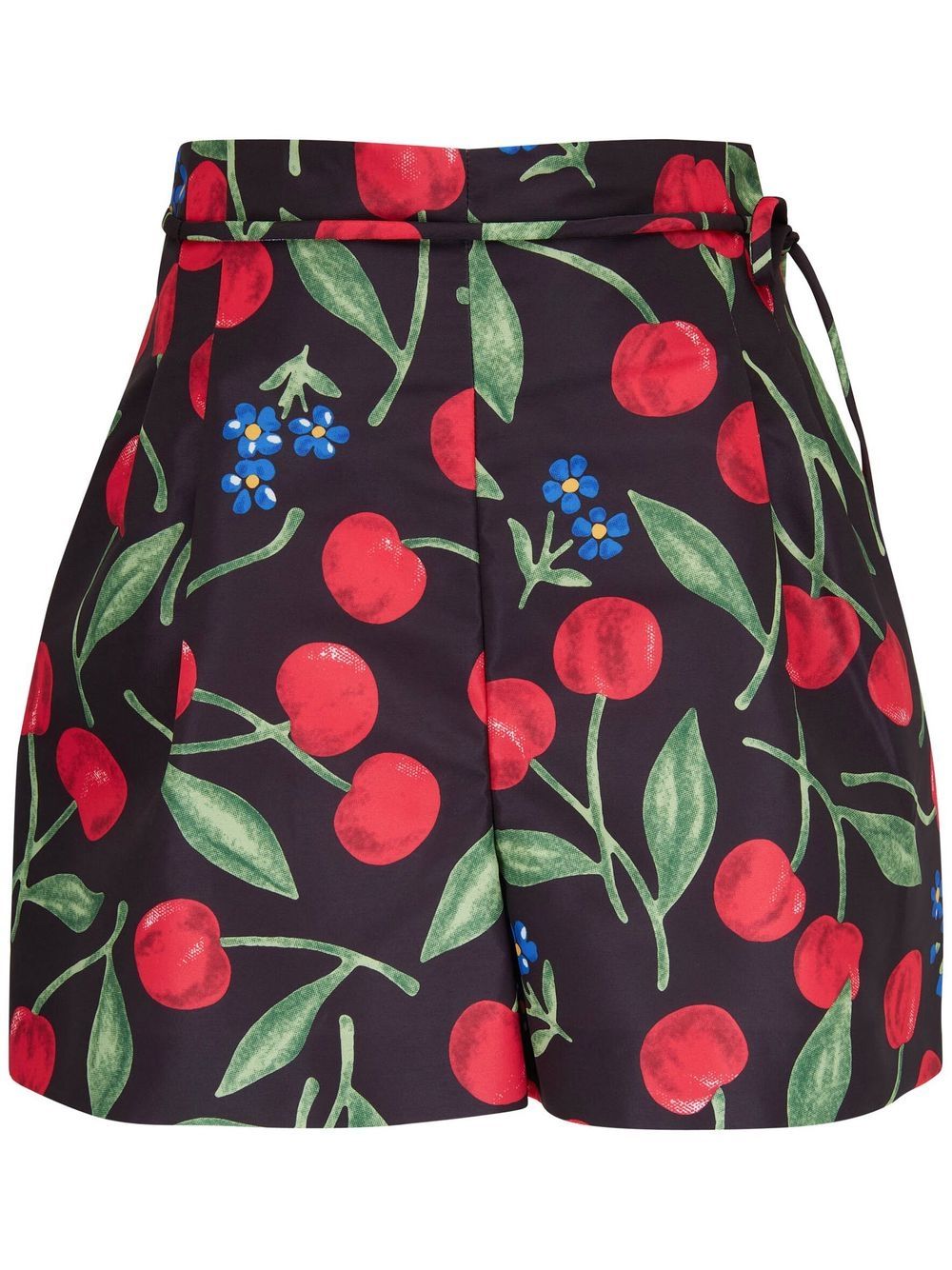 Carolina Herrera cherry-print tie-waist shorts - Black von Carolina Herrera