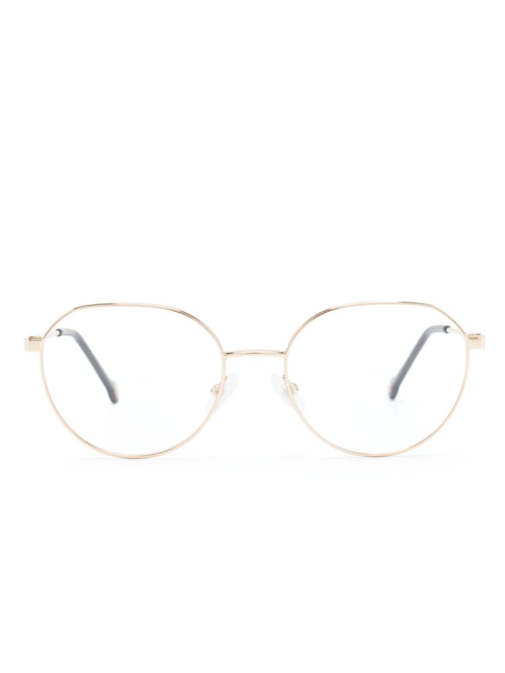 Carolina Herrera engraved-logo round-frame glasses - Gold von Carolina Herrera