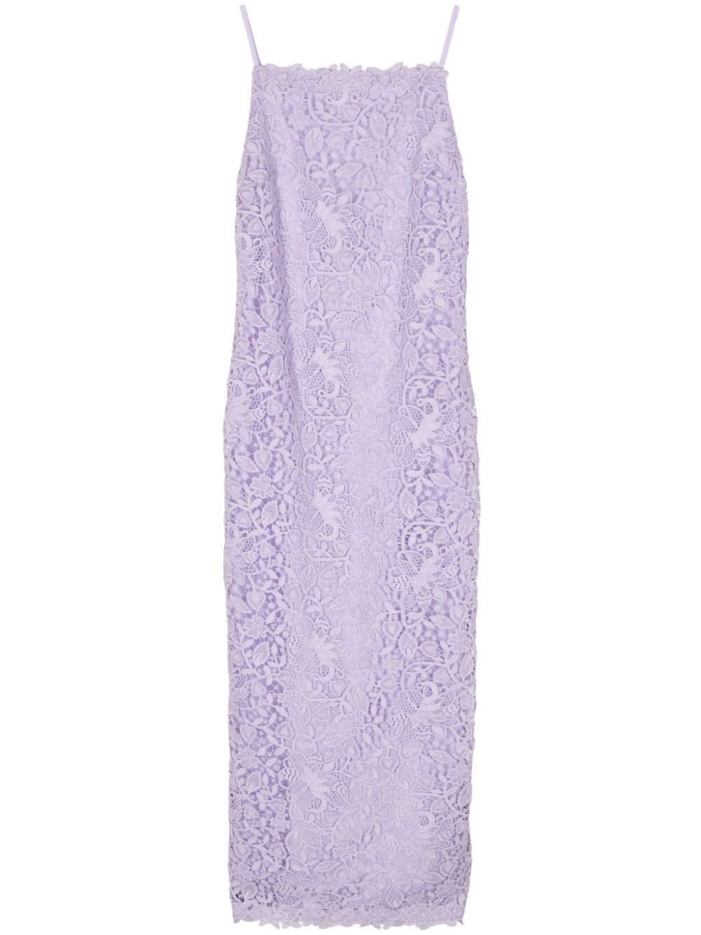 Carolina Herrera floral-lace square-neck dress - Purple von Carolina Herrera