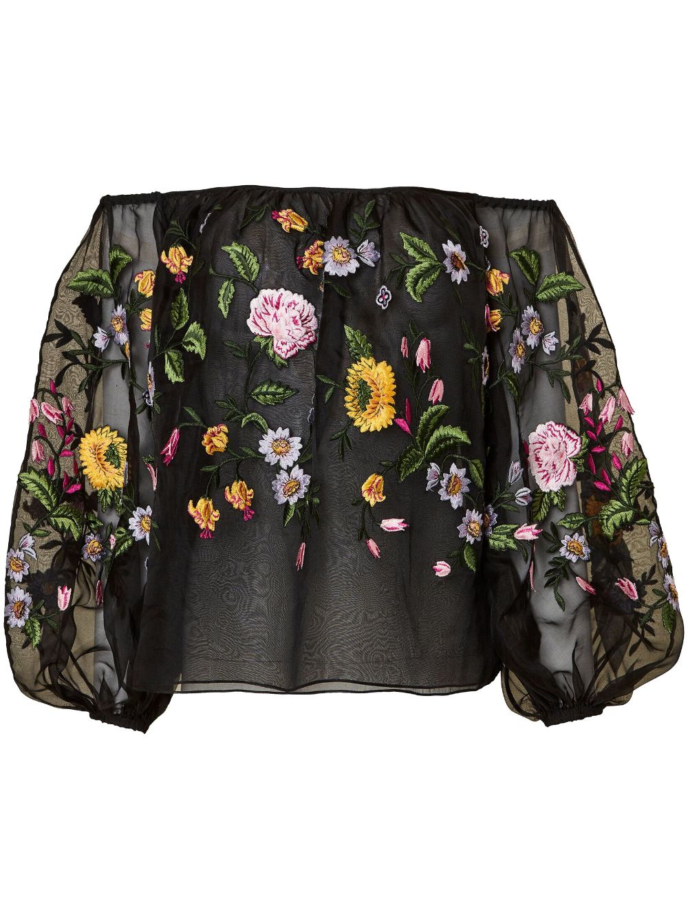Carolina Herrera floral-print silk blouse - Black von Carolina Herrera