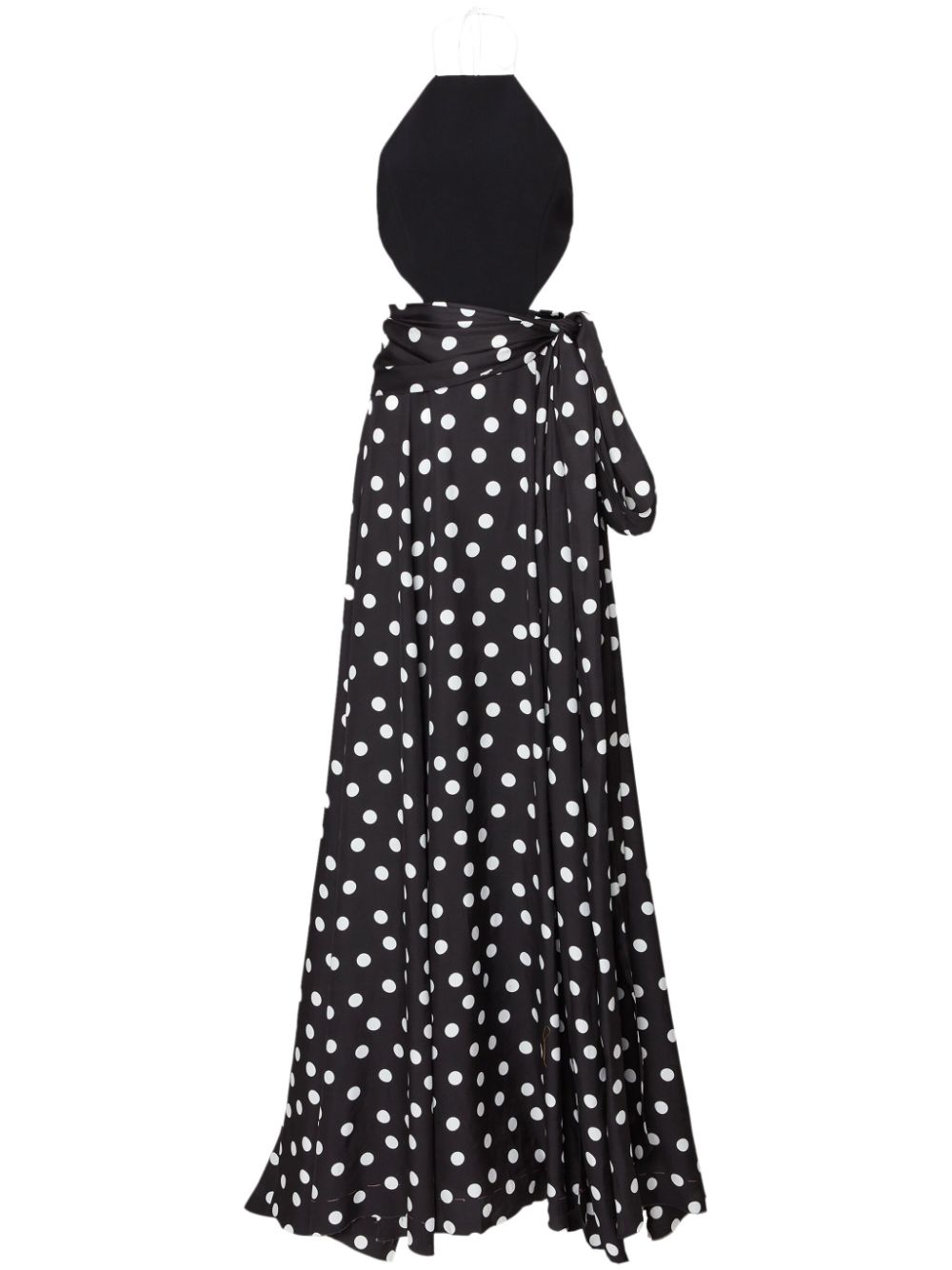 Carolina Herrera halterneck polka-dot gown - Black von Carolina Herrera