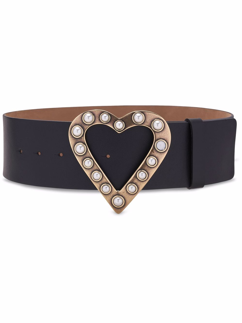 Carolina Herrera heart-buckle leather belt - Black von Carolina Herrera