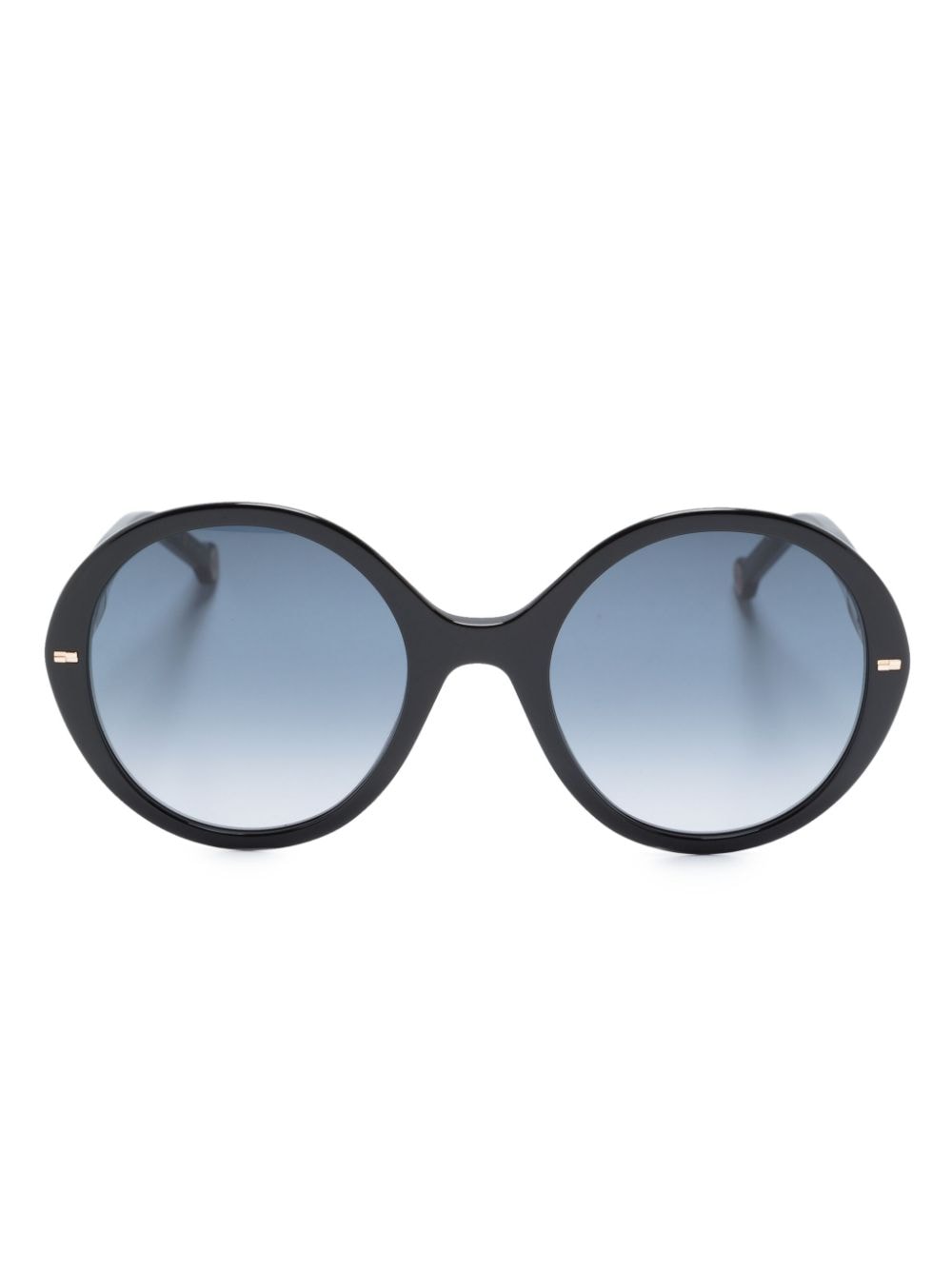 Carolina Herrera logo-lettering round-frame sunglasses - Black von Carolina Herrera