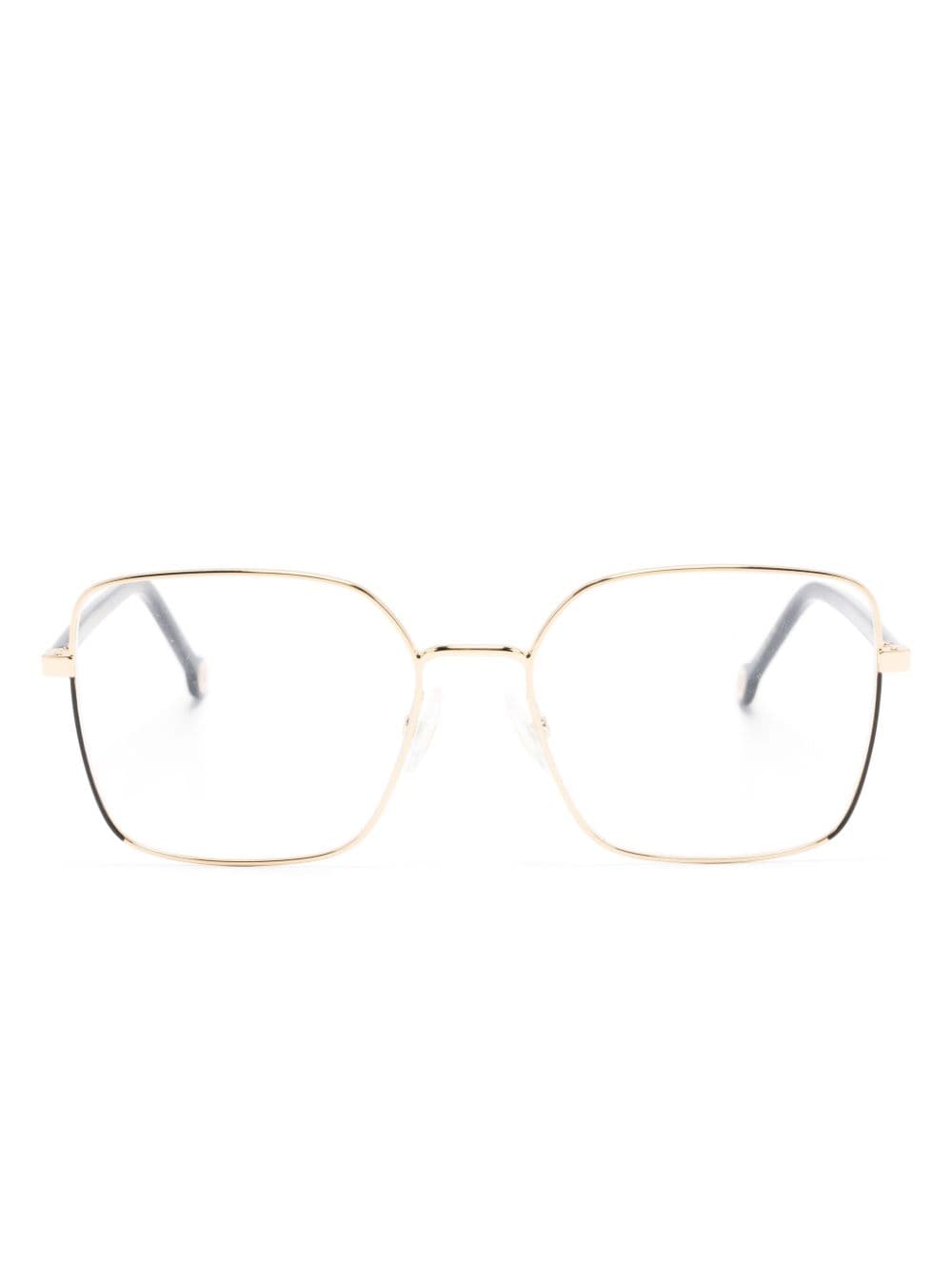 Carolina Herrera oversize-frame glasses - Gold von Carolina Herrera