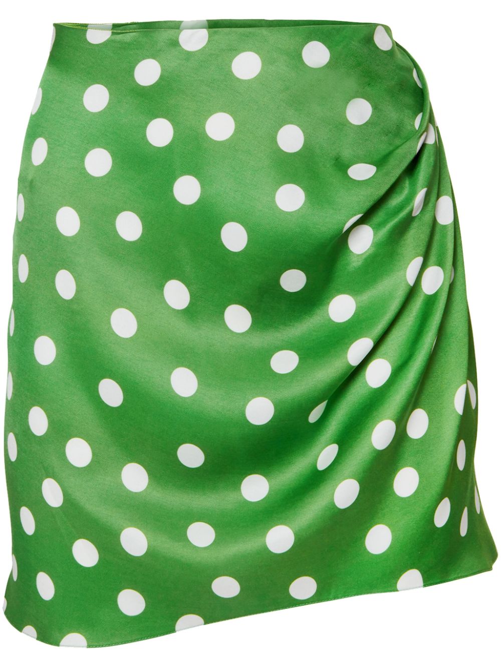 Carolina Herrera polka-dot print ruched skirt - Green von Carolina Herrera