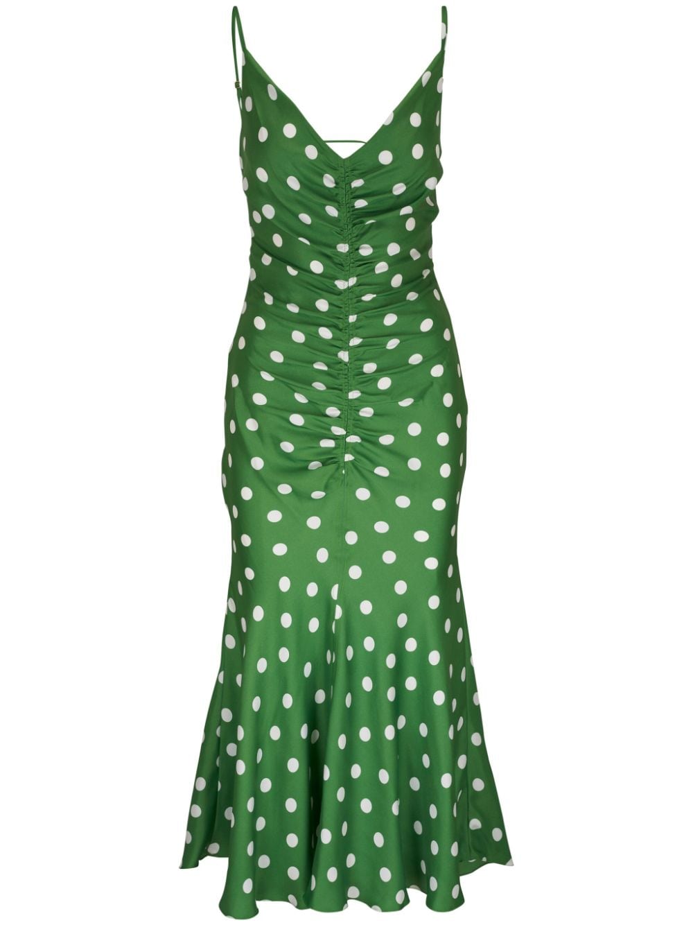 Carolina Herrera polka dot satin dress - Green von Carolina Herrera