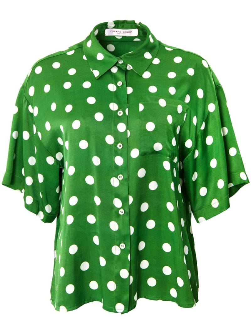 Carolina Herrera polka dot shirt blouse - Green von Carolina Herrera