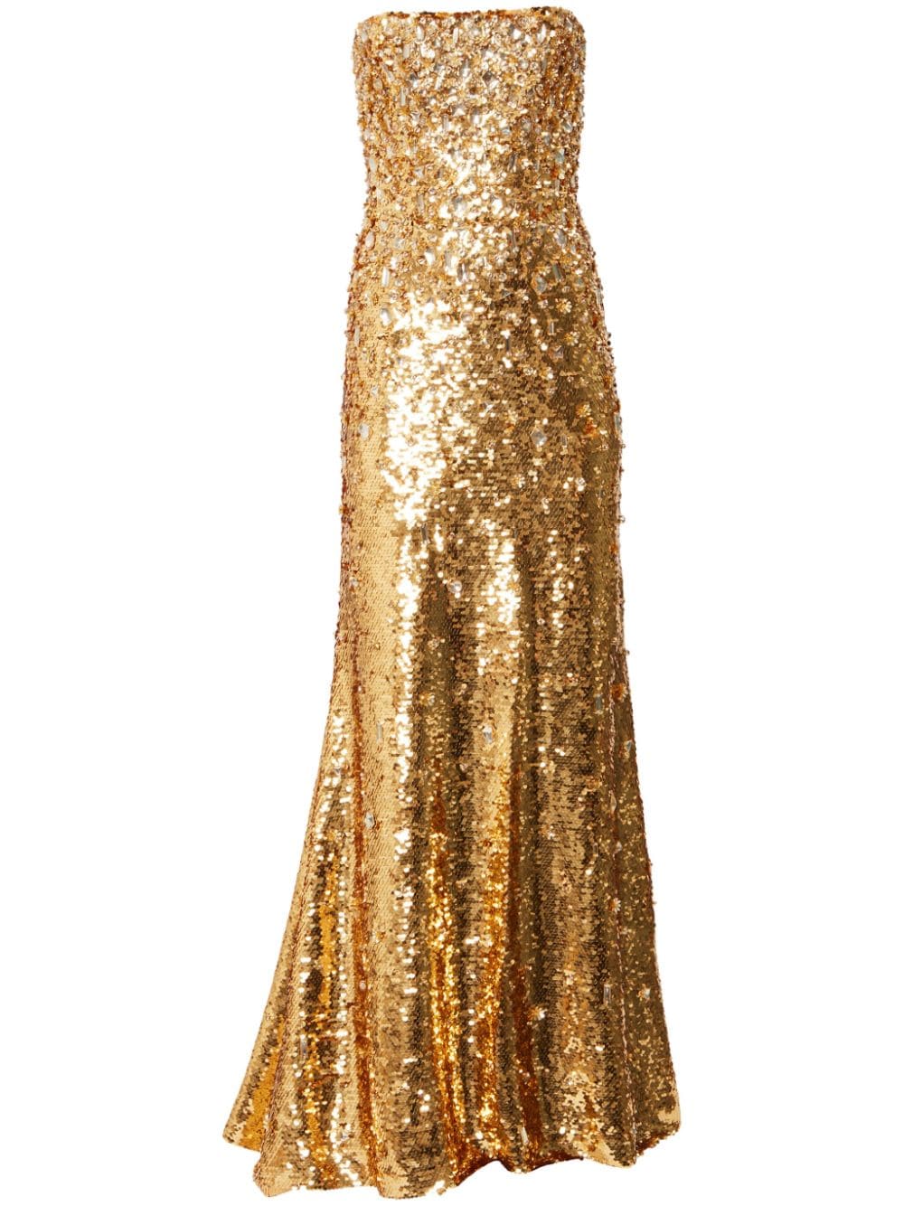 Carolina Herrera sequin-embellished strapless maxi dress - Gold von Carolina Herrera