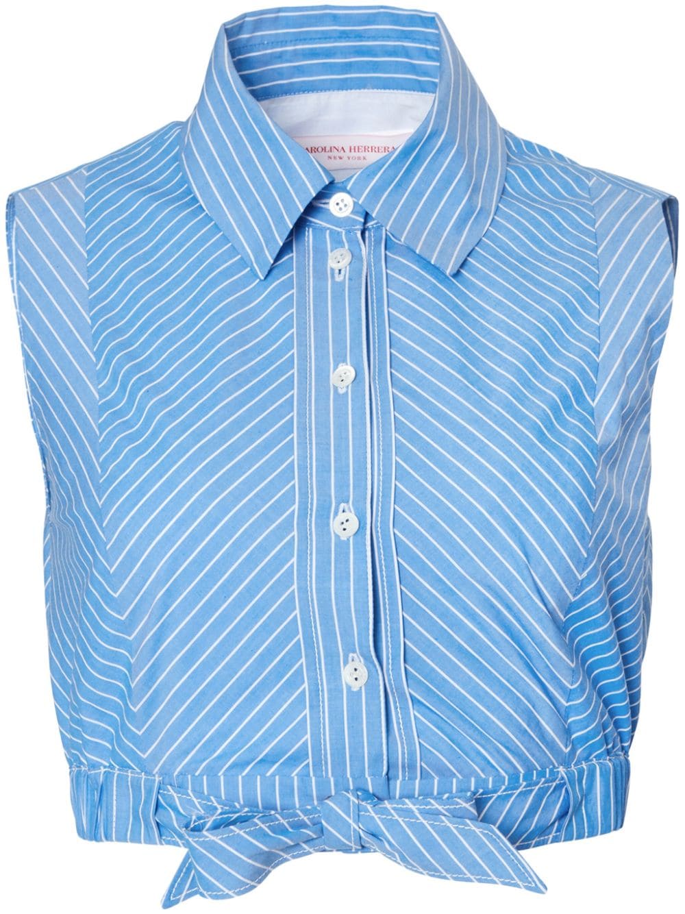 Carolina Herrera stripe-pattern cotton shirt - Blue von Carolina Herrera