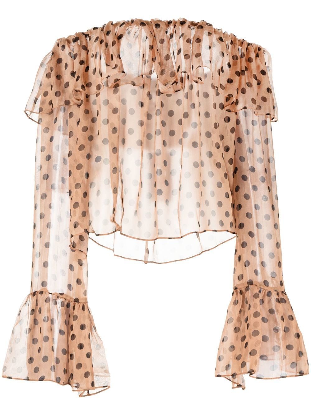 Caroline Constas Thelma polka-dot blouse - Brown von Caroline Constas