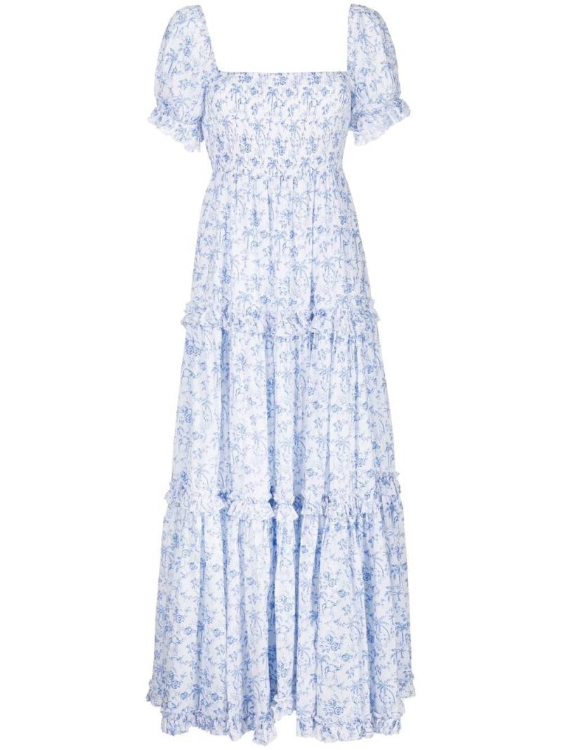 Caroline Constas Zuri tiered maxi dress - White von Caroline Constas