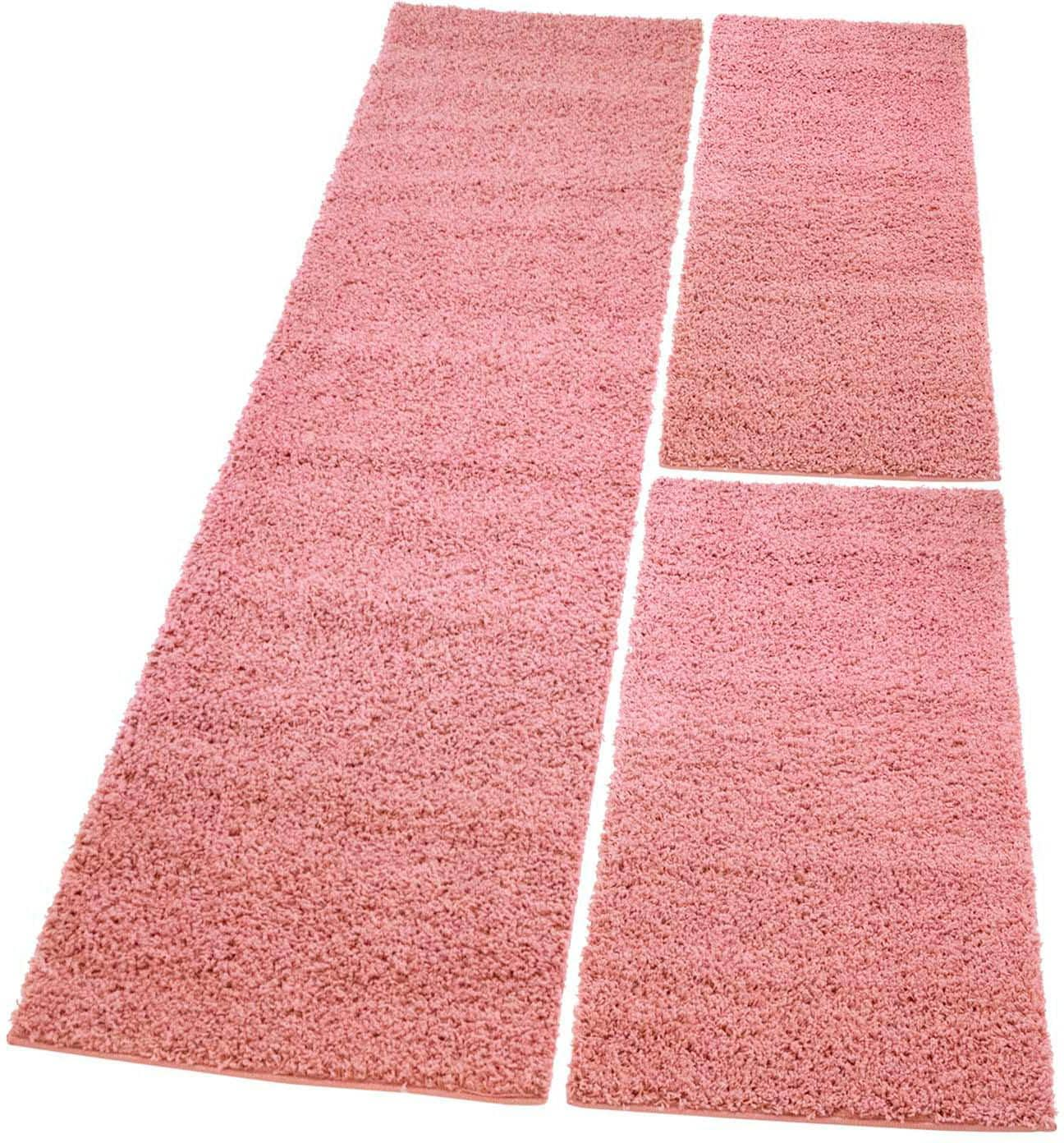 Carpet City Bettumrandung »Pastell Shaggy 300«, (3 tlg.) von Carpet City