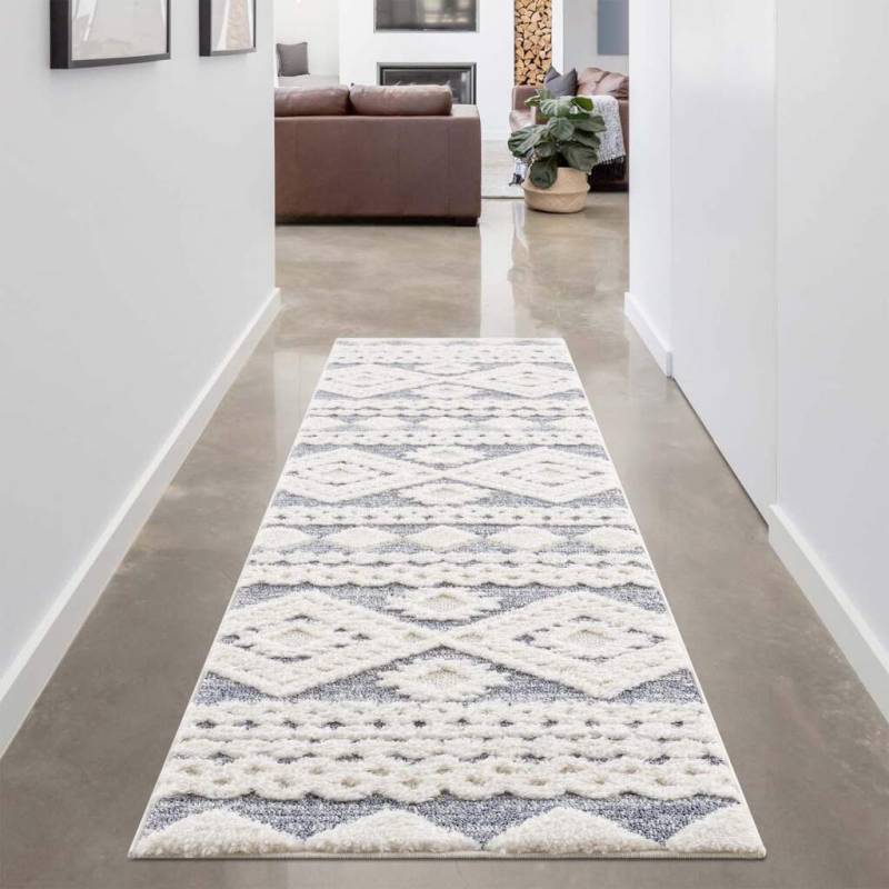 Carpet City Hochflor-Teppich »Focus 3005«, rechteckig, 20 mm Höhe, Läufer, Boho, Hochtief-Muster/ 3D-Effekt, für Wohnzimmer, Schlafzimmer von Carpet City
