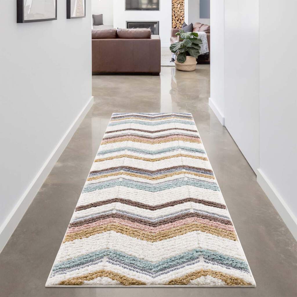 Carpet City Hochflor-Teppich »Focus 3009«, rechteckig, 20 mm Höhe, Läufer, Boho, Hochtief-Muster/ 3D-Effekt, für Wohnzimmer, Schlafzimmer von Carpet City