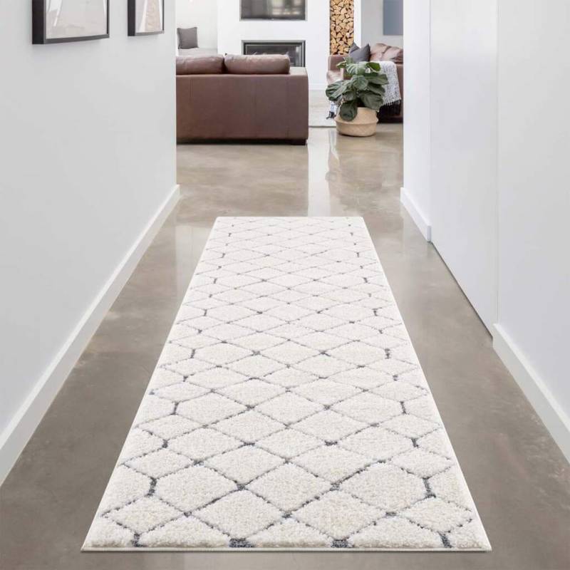 Carpet City Hochflor-Teppich »Focus 4499«, rechteckig, 20 mm Höhe, Läufer, Boho, Hochtief-Muster/ 3D-Effekt, für Wohnzimmer, Schlafzimmer von Carpet City