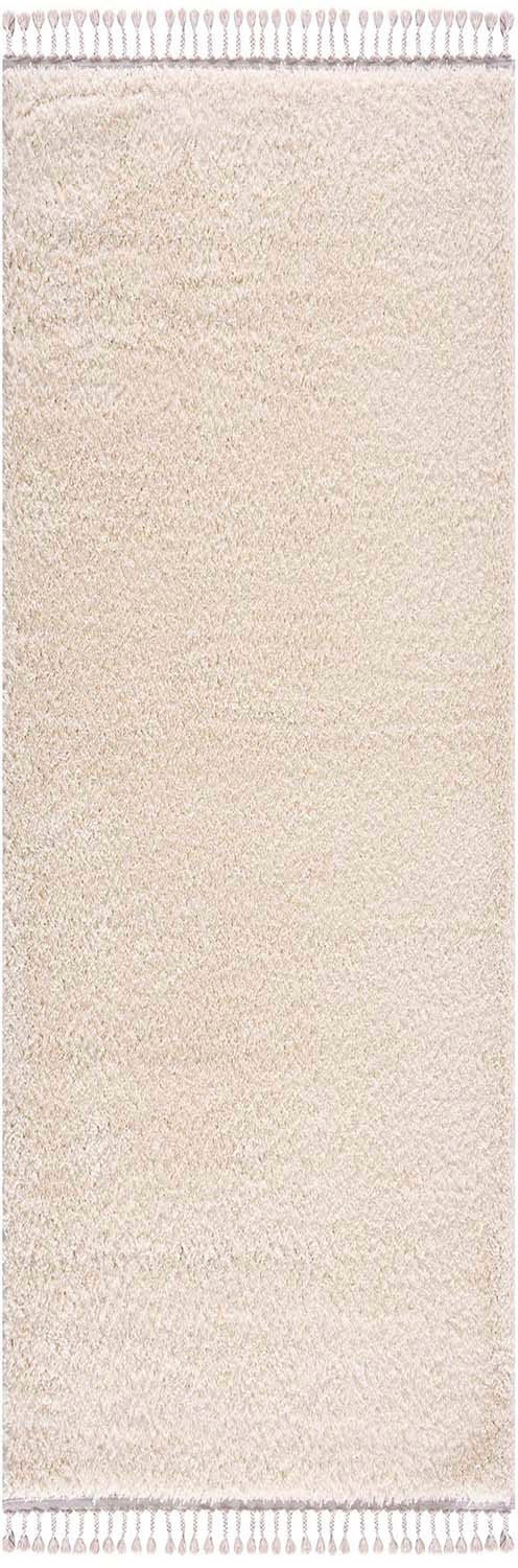 Carpet City Hochflor-Läufer »Pulpy 100«, rechteckig, 30 mm Höhe, besonders weich, mit Fransen, Uni Farben von Carpet City