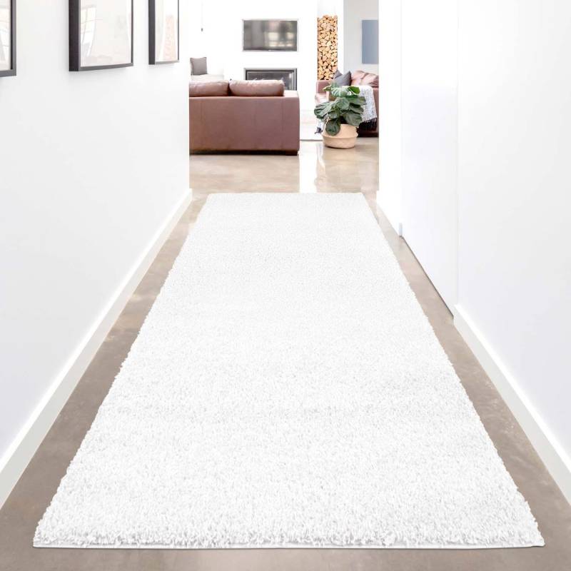 Carpet City Hochflor-Teppich »Shaggi uni 500«, rechteckig, 30 mm Höhe, Läufer, Shaggy, Uni, Langflor, weich, Wohnzimmer, Schlafzimmer, Kinder von Carpet City