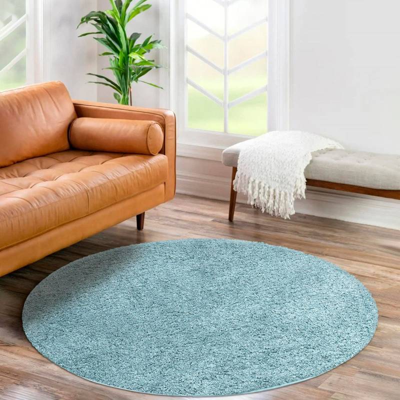 Carpet City Hochflor-Teppich »City Shaggy«, rund, 30 mm Höhe, Teppich Langflor, Uni, Shaggy, flauschig-weich von Carpet City
