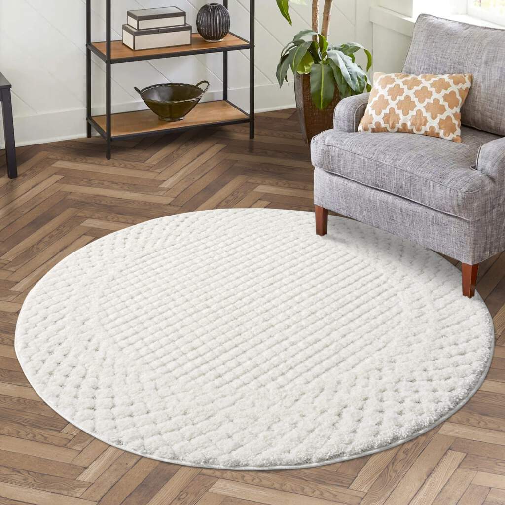 Carpet City Hochflor-Teppich »FOCUS627«, rund, 20 mm Höhe, Boho-Teppich, Hochtief-Muster/ 3D-Effekt, für Wohnzimmer, Schlafzimmer Carpet City Hochflor-Teppich »FOCUS627«, rund, 20 mm Höhe, Boho-Teppich, Hochtief-Muster/ 3D-Effekt, für Wohnzimmer, Schlafzimmer von Carpet City