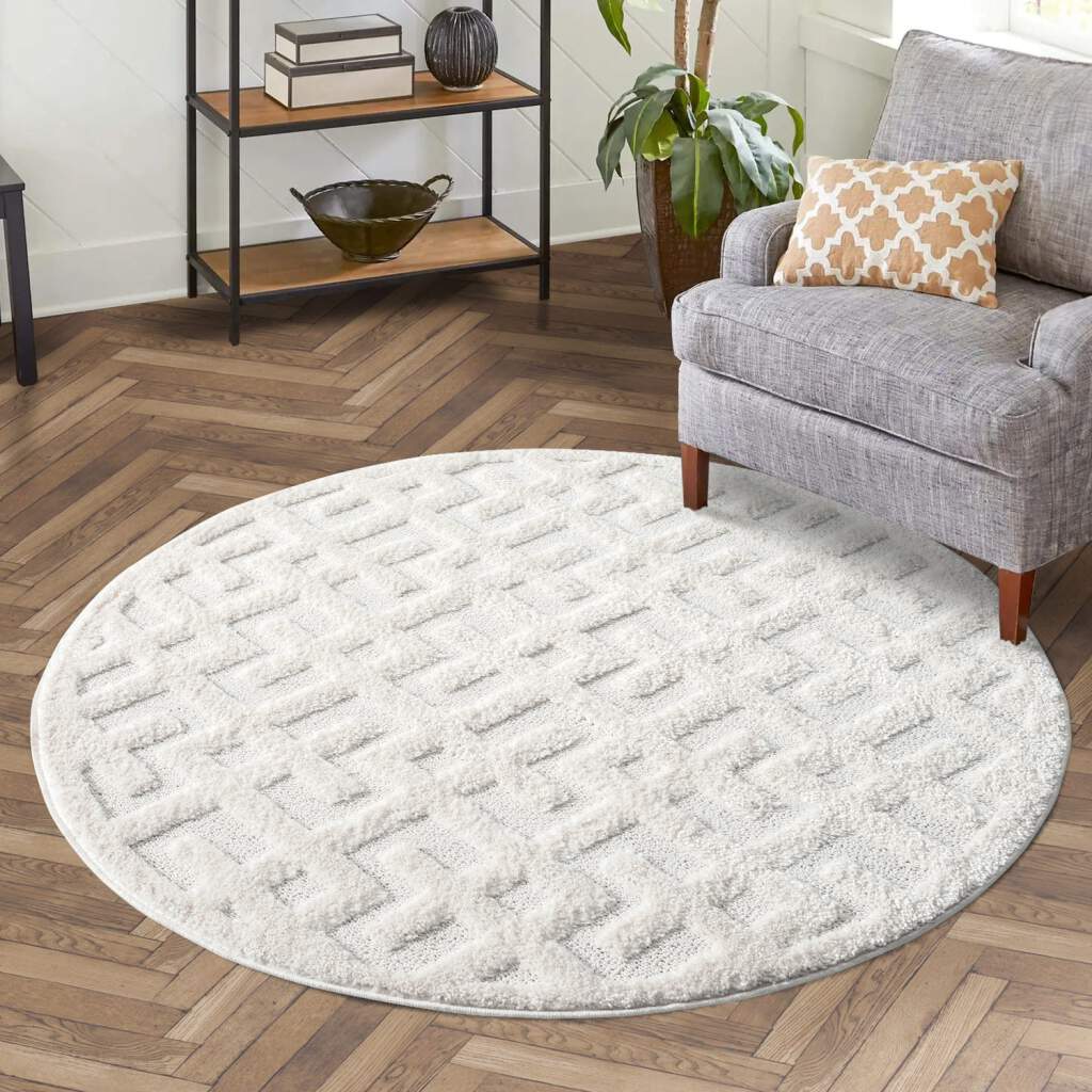Carpet City Hochflor-Teppich »FOCUS737«, rund, 20 mm Höhe, Boho-Teppich, Hochtief-Muster/ 3D-Effekt, für Wohnzimmer, Schlafzimmer Carpet City Hochflor-Teppich »FOCUS737«, rund, 20 mm Höhe, Boho-Teppich, Hochtief-Muster/ 3D-Effekt, für Wohnzimmer, Schlafzimmer von Carpet City