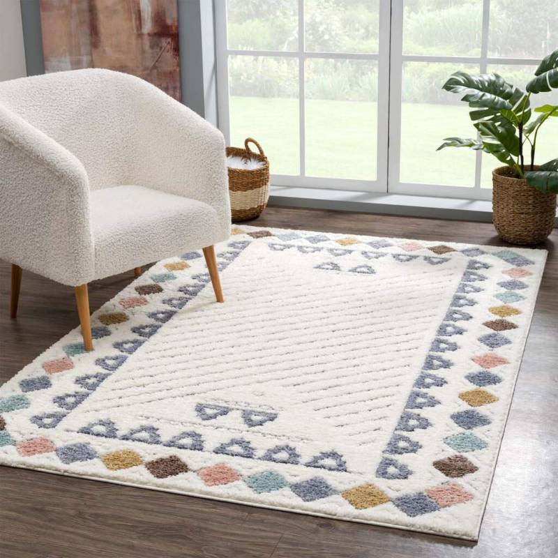 Carpet City Hochflor-Teppich »Focus 3034«, rechteckig, 20 mm Höhe, Läufer, Boho, Hochtief-Muster/ 3D-Effekt, für Wohnzimmer, Schlafzimmer von Carpet City
