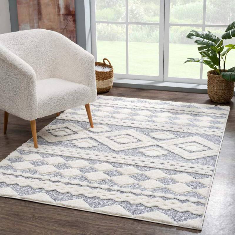 Carpet City Hochflor-Teppich »Focus 3005«, rechteckig, 20 mm Höhe, Läufer, Boho, Hochtief-Muster/ 3D-Effekt, für Wohnzimmer, Schlafzimmer von Carpet City