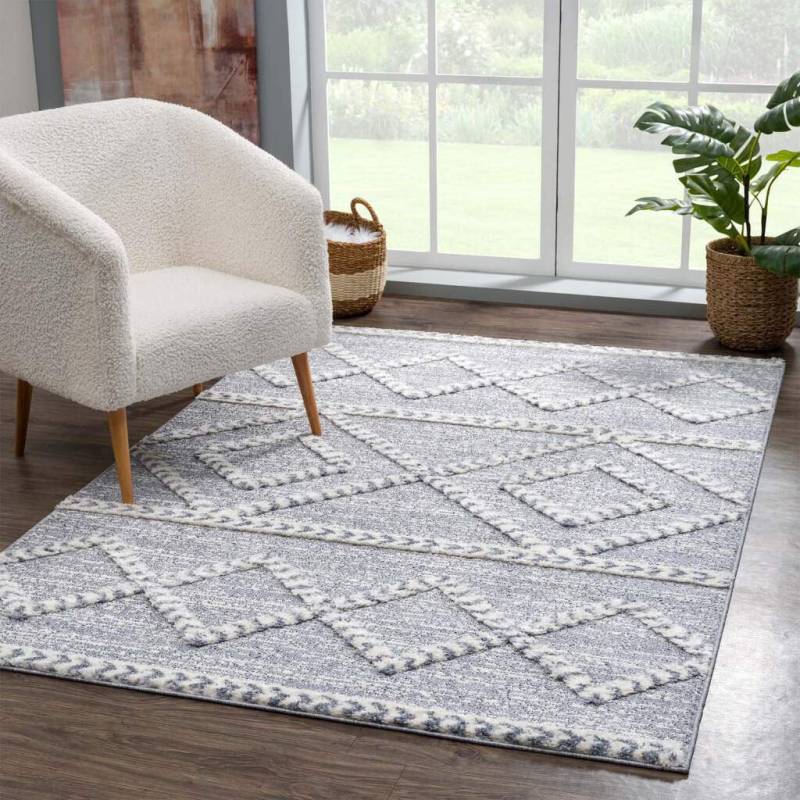 Carpet City Hochflor-Teppich »Focus 3022«, rechteckig, 20 mm Höhe, Läufer, Boho, Hochtief-Muster/ 3D-Effekt, für Wohnzimmer, Schlafzimmer von Carpet City