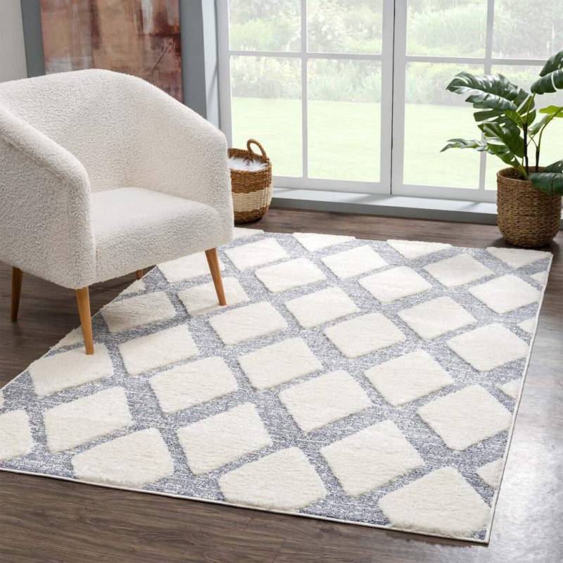 Carpet City Hochflor-Teppich »Focus 4497«, rechteckig, 20 mm Höhe, Läufer, Boho, Hochtief-Muster/ 3D-Effekt, für Wohnzimmer, Schlafzimmer von Carpet City
