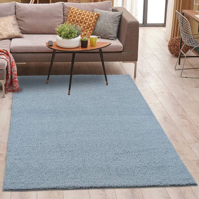 Carpet City Hochflor-Teppich »Plainy«, rechteckig, 30 mm Höhe, Shaggy Polyester Teppich, besonders weich, Uni-Farben von Carpet City