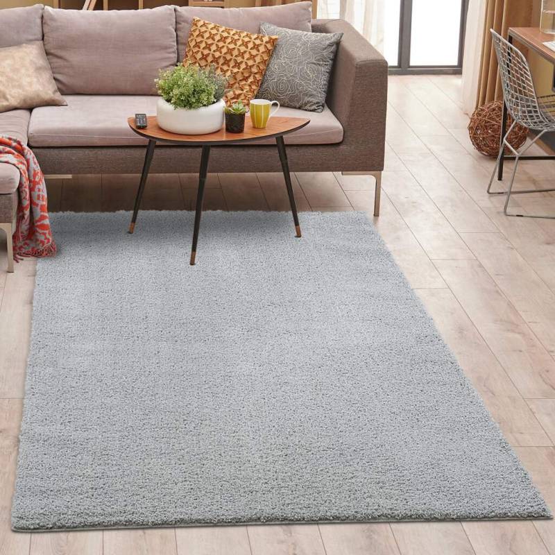 Carpet City Hochflor-Teppich »Plainy«, rechteckig, 30 mm Höhe, Shaggy Polyester Teppich, besonders weich, Uni-Farben von Carpet City