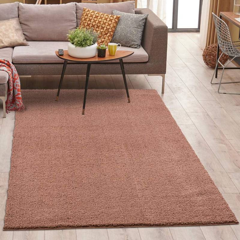 Carpet City Hochflor-Teppich »Plainy«, rechteckig, 30 mm Höhe, Shaggy Polyester Teppich, besonders weich, Uni-Farben von Carpet City