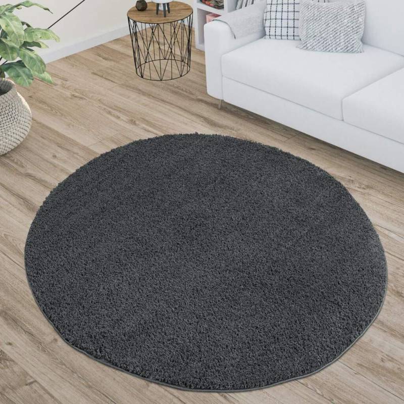 Carpet City Hochflor-Teppich »Plainy«, rund, 30 mm Höhe, Shaggy Polyester Teppich, besonders weich, Uni Farben von Carpet City
