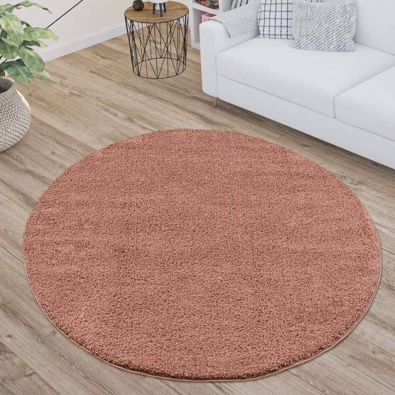 Carpet City Hochflor-Teppich »Plainy«, rund, 30 mm Höhe, Shaggy Polyester Teppich, besonders weich, Uni Farben von Carpet City