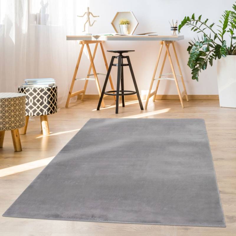 Carpet City Hochflor-Teppich »TOPIA 400«, rechteckig, 21 mm Höhe, Kunstfell-Teppich mit Kaninchenfell-Optik, Haptik, Schlafzimmer von Carpet City