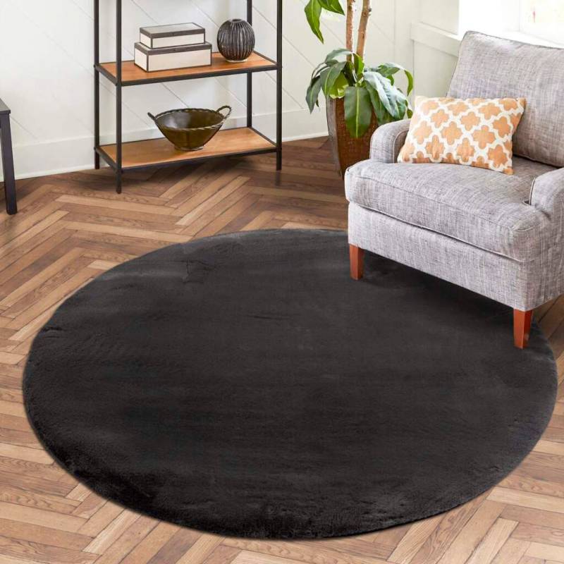 Carpet City Hochflor-Teppich »TOPIA400«, rund, 21 mm Höhe, besonders weich und kuschelig durch Polyester, Uni-Farben von Carpet City